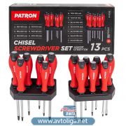 Отвертки Patron набор 13 предметов P-7013